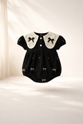 Midnight Bow Romper